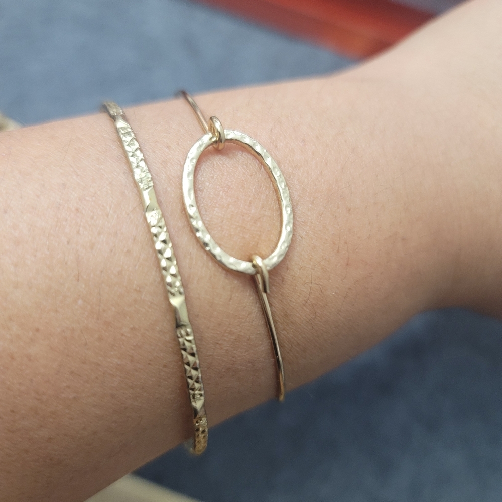 Lightweight gold tone dainty bracelets